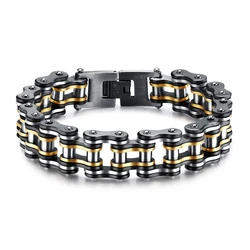 Stainless Steel Bracelet for Men Biker Bicycle Motorcycle Link Chain Bangle Fashion Jewelry Gift