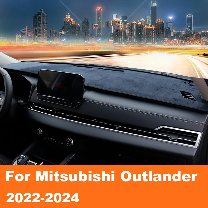 

For Mitsubishi Outlander PHEV 2022-2024 2025 Car Dashboard Cover Shading Mat Sun Shade Pad Carpet Interior Supplies Accessories