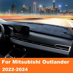 For Mitsubishi Outlander PHEV 2022-2024 2025 Car Dashboard Cover Shading Mat Sun Shade Pad Carpet Interior Supplies Accessories
