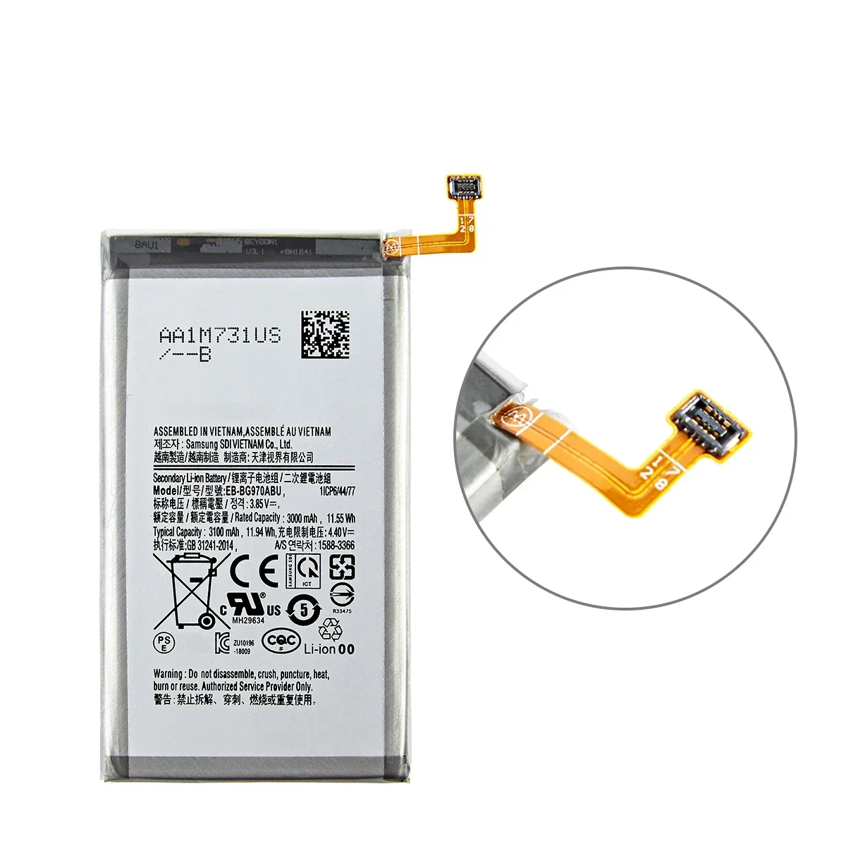 Brand New EB-BG970ABU 3100mAh Battery For Samsung Galaxy S10E S10 E G9700 SM-G970F/DS SM-G970F SM-G970U SM-G970W +Tools