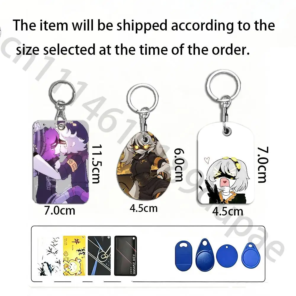 M-Murder Drone Protective Printed Leather Card Case Metal Keychain Accessory