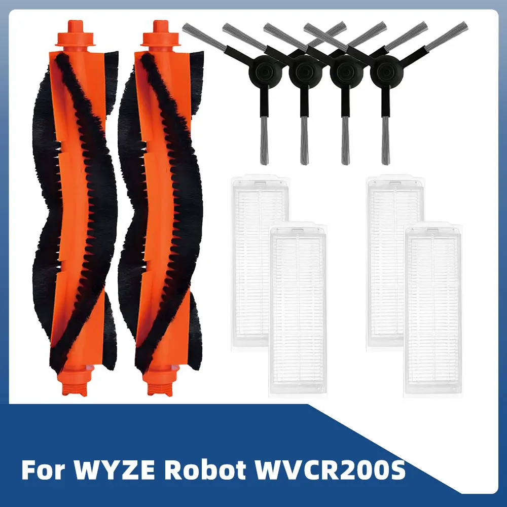 For WYZE Robot WVCR200S Main Roller Brush Side Brush HEPA Filter Rrush Cover Vacuum Spare Parts Accessory Repalcement