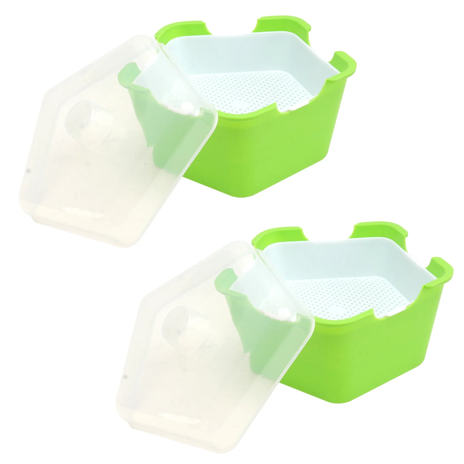 

2 Sets Pentagonal Trays Durable PP Material Indoor Plants Sprout Container Growing Box Soilless DIY Gardening Balcony