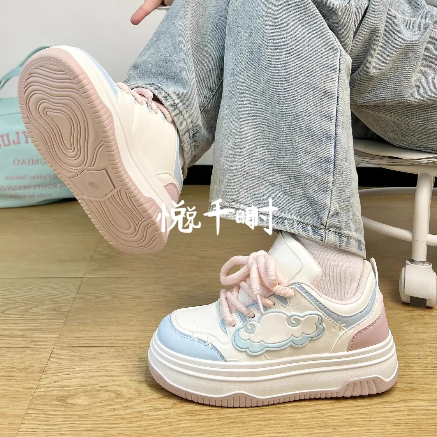 Kawaii Shoes Women Platform Sneakers Spring Summer 2024 Tennis Female White Lolita Korean Cute Vulcanize Footwear Skateboard