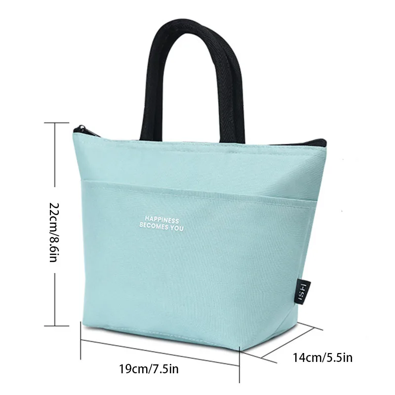 Portable lunch bag, thickened aluminum foil student lunchbox bag work insulation lunch bag, Oxford cloth lunch bag