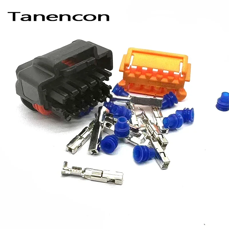 1 Set 10 Pin Automobile Waterproof Connector Female Headlamp Headlight Lamp Plug 98788-1201 for Peugeot 308 Citroen Renault