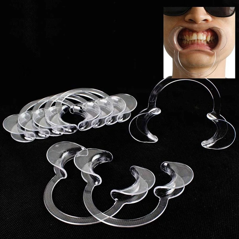 3Pcs Autoclavable  Teeth Whitening Lip M & 5Pcs  Orthodontic Intraoral Photographic Reflector Mirror