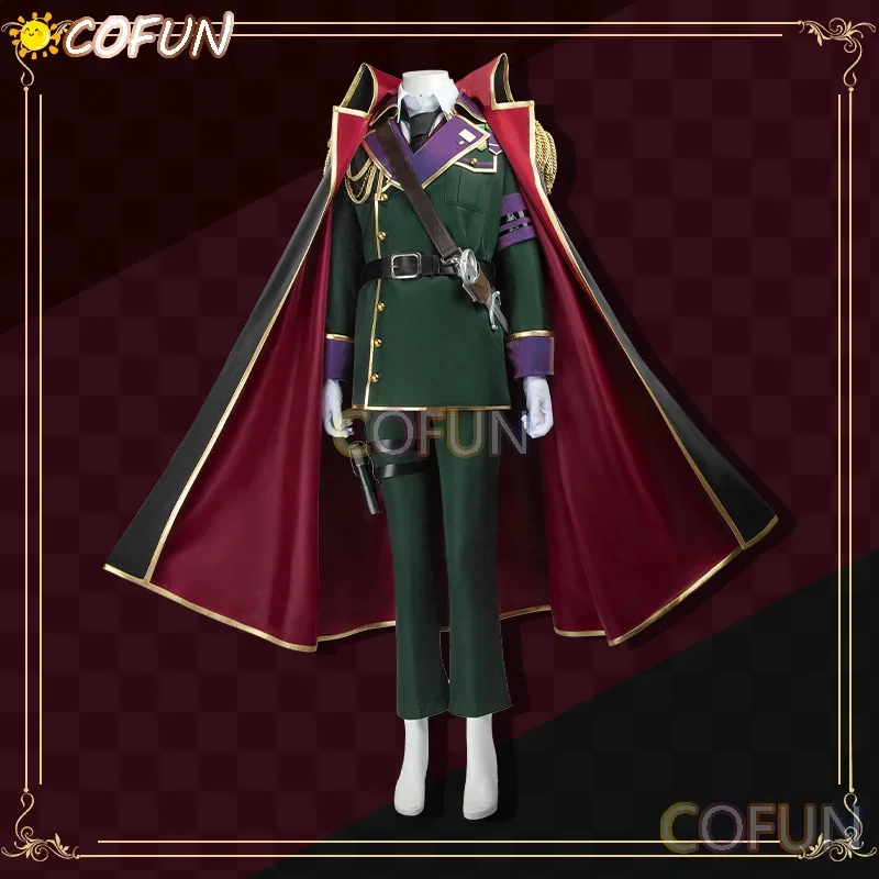 COFUN [Customized] Nijisanji Vtuber Kenmochi Toya Military Uniform Cosplay Costume Halloween Outfits Women New Suit Uniform