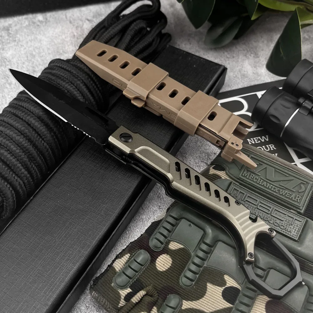 高品質固定刃耐久性のある-n690-ブレード-t6-アルミニウムハンドアウトドアキャンプ-edc-実用的な切断ストレートナイフ釣りツール