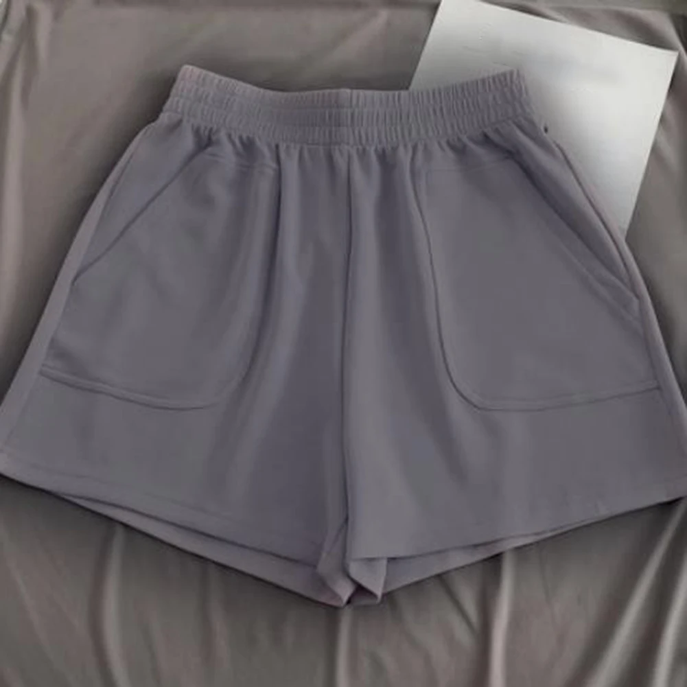 Short décontracté rose taille haute, nouvelle mode, matériau en Polyester, motif de couleur unie, vêtements toutes saisons