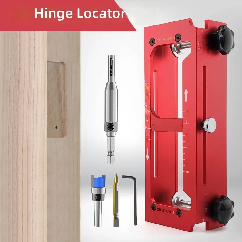 Aluminum Hinge Door Lock Opening Positioner Woodworking Tool Adjustable Angle Stopper for Cabinet Furniture Installation