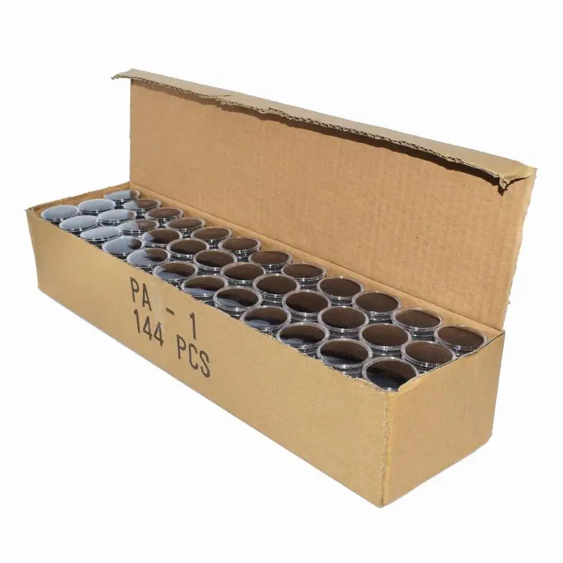 10Pcs/lot Wholesale Gemstone Storage Display Box Loose Diamond Jewelry Organizer Case Pendant Holder Acrylic Glass Top Gem Jars