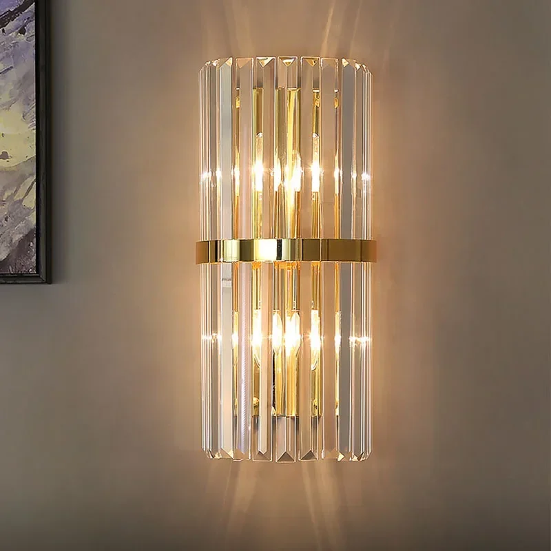 

Modern Crystal Wall Lamps for Room Dining Table Corridor Illumination Bedroom Bedside Sconce Led Lights Fixtures Home-appliance