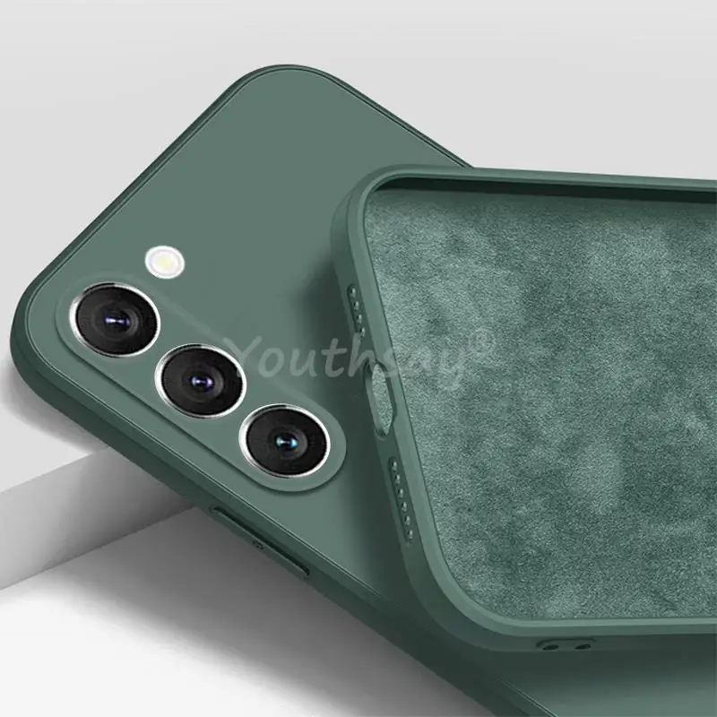 Voor Samsung Galaxy S23 Case Voor Samsung S23 Cover Vloeibare Siliconen Plain Protector Rubber Telefoon Case Galaxy S23 Plus Ultra Cover