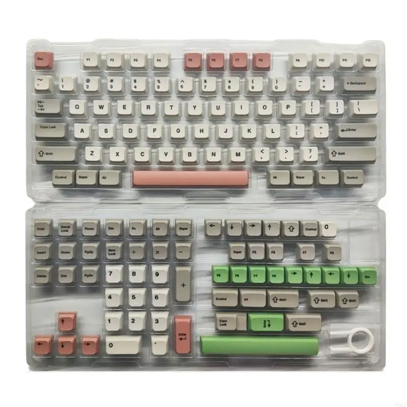 896F 138Key/Đặt hồ sơ XDA 9009 Keycaps retro PBT Sublimation Keycaps cho bàn phím cơ học