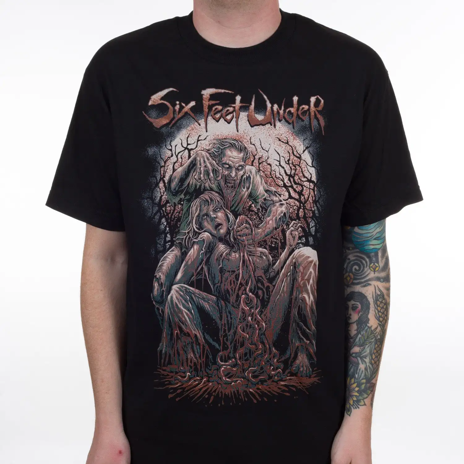 Six Feet Under Zombie Band T-Shirt 100% Cotton Graphic Tee Men Women Summer Streetwear Top