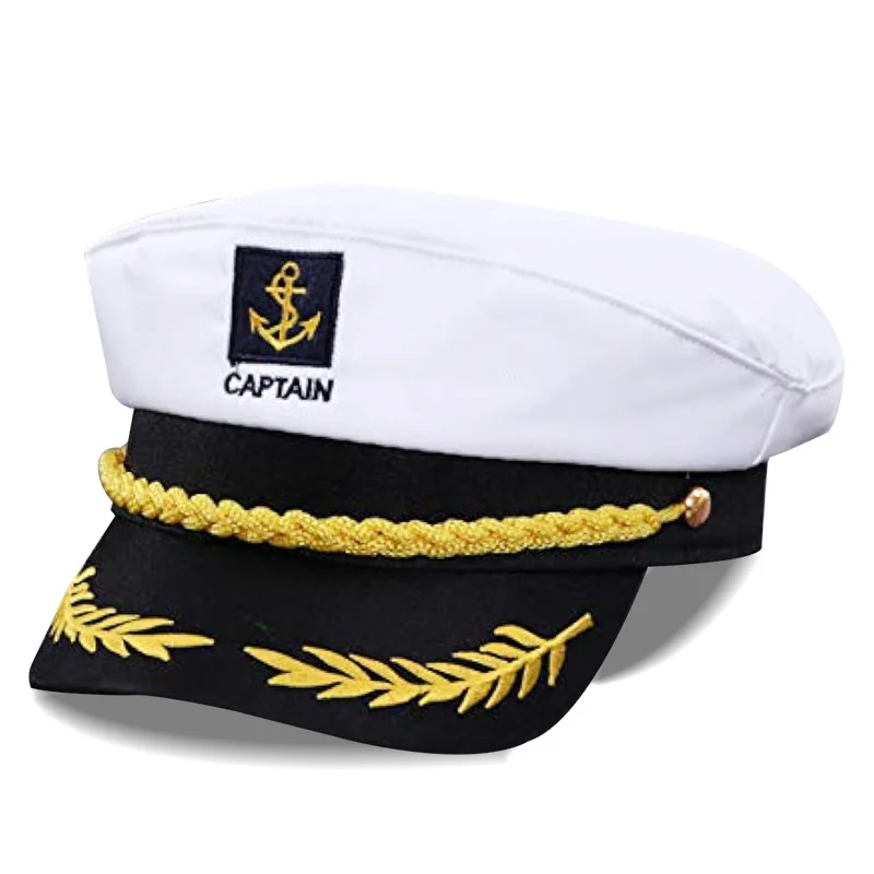 Adult Yacht Sailor Captain Hat Adjustable Men's and Women's Party Hat Makeup Ball Dressing Event Excellent Stylish Accessories