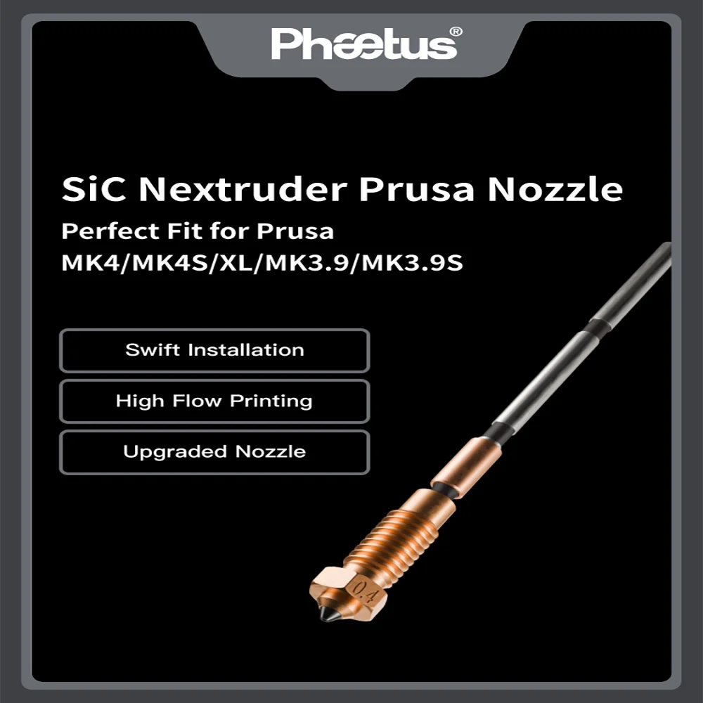 

Phaetus Upgraded Sic Nextruder Prusa MK4 Nozzle Silicon Carbide Nozzle Durable For Prusa MK4/XL/MK3.9