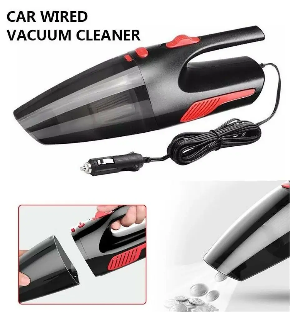 Strong Power Handheld 12V 120W Portable Car Mini Wet Dry Handheld Duster Vacuum Cleaner Auto Home Dual-use Vacuum Cleaner