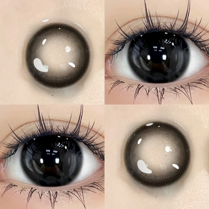 KSSEYE 2pcs Colored Contacts for Eyes Brown Colorful Eyes Lenses Natural Round Lens With Diopter Beautiful Pupil Free Shipping