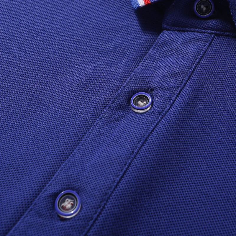 High quality cotton long sleeved polo with custom printed logo for business casual men and women's logo design embroidery