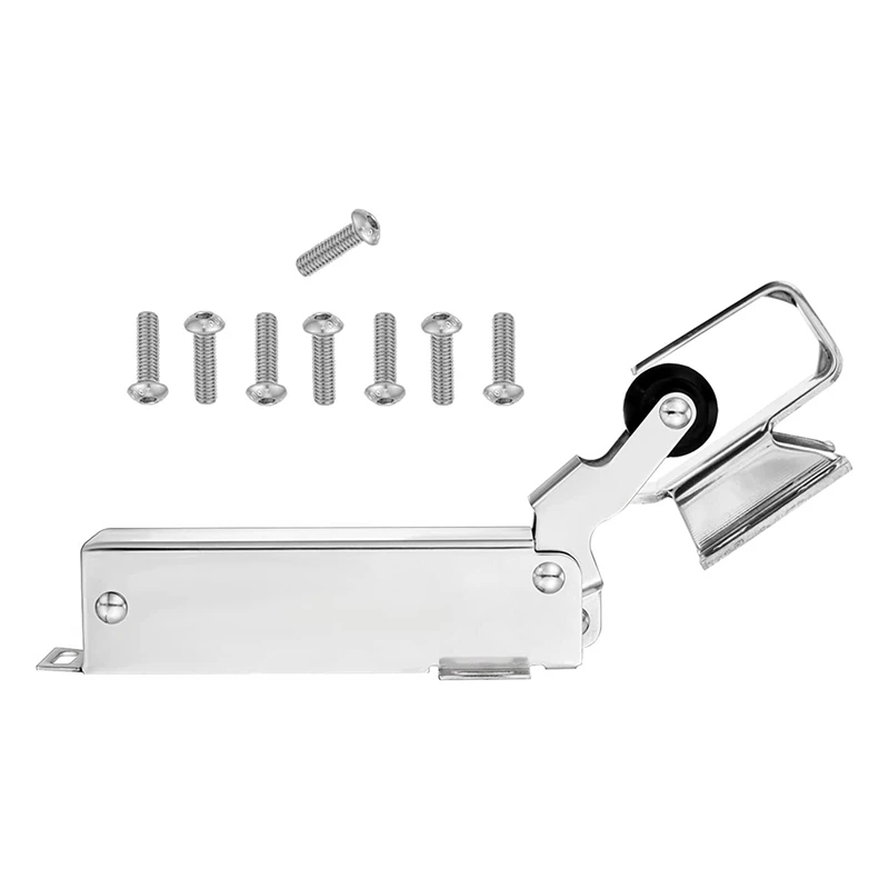 

Stainless Steel Door Closer With Adjustable Wide Hook Replacement, Flush To Walk In Doors 3/4 Inch Offset