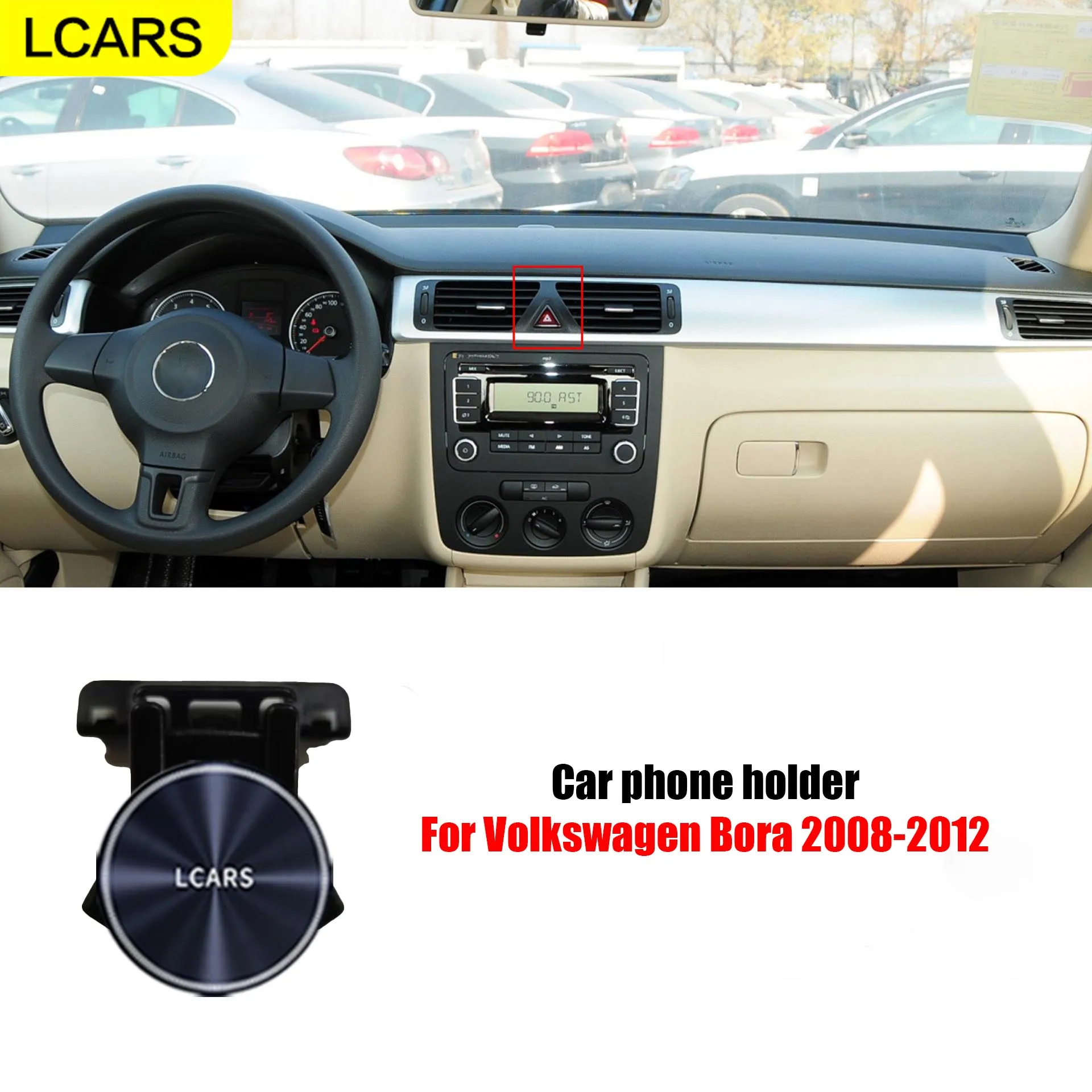 Suitable for Volkswagen Bora Mobile Phone Holder, Available for 2008-2012 Models, Rotatable Car Mobile Phone Holder, Dedicated Holder for In-Car Navigation