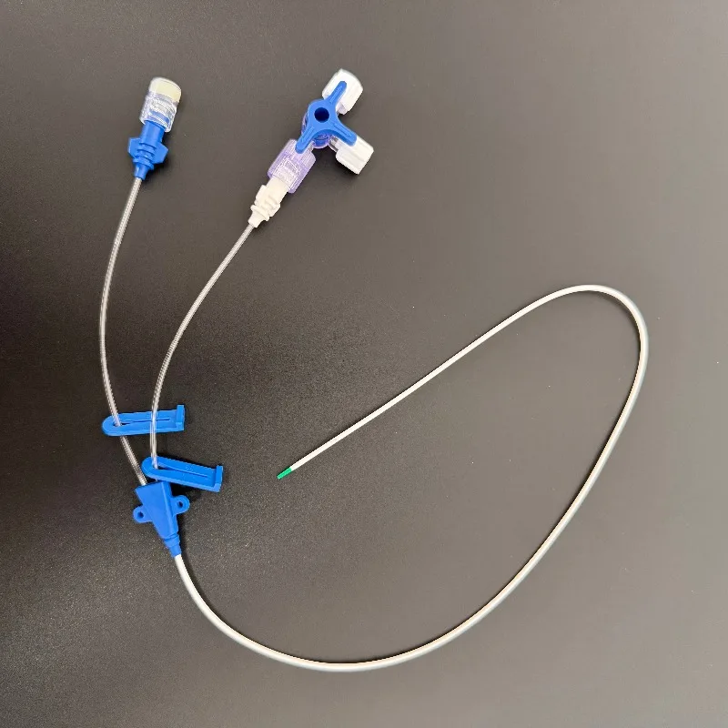 5Fr Double Lumen Umbilical Venous Catheter Sterile Neonatal Vascular Catheter With Stopcock Valve For Infant Medical Use