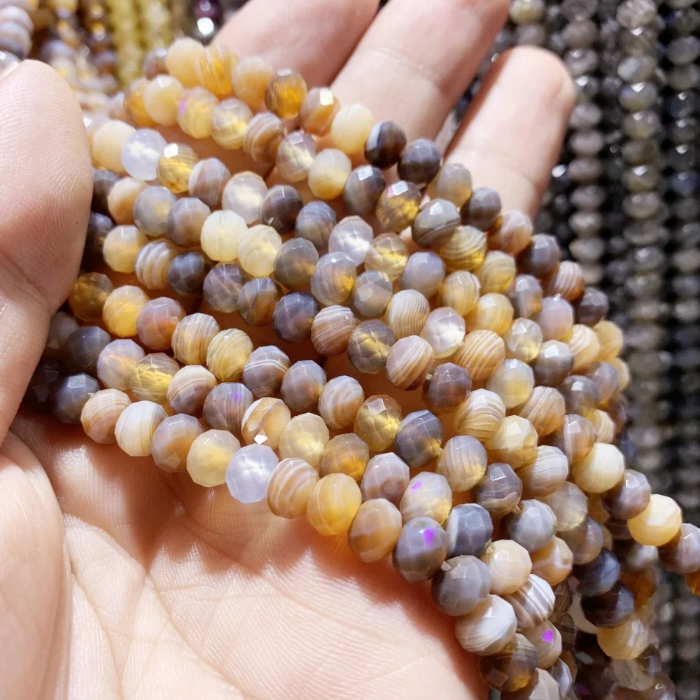 

Натуральный розовый кварц, бусины-счеты 5x8 мм, режущая поверхность, аметист, бусины-разделители для самостоятельного изготовления ювелирных изделий, браслета, ожерелья