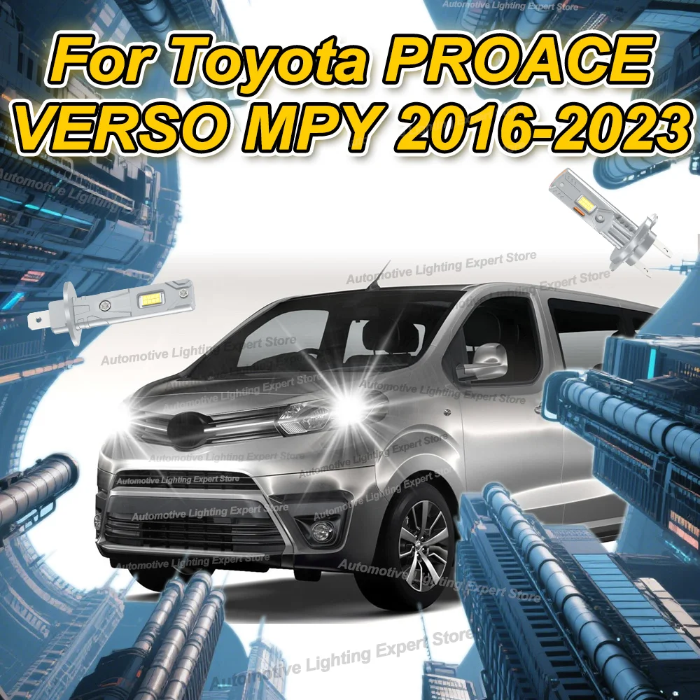 2/4Pcs LED Headlight Bulb 50000LM High Low Beam For Toyota PROACE VERSO MPY 2016-2023 2017 2018 2019 2020