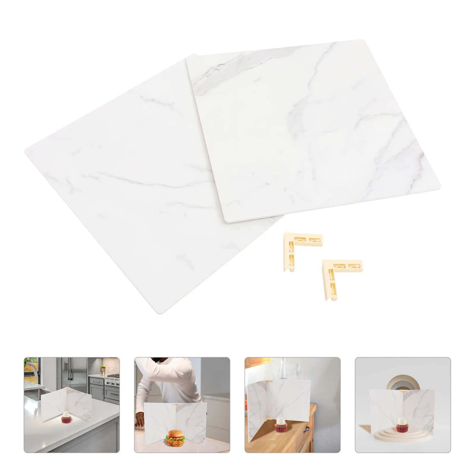 

2Pcs Photo Backdrop Boards Large Reusable Photography Props for Food Cosmetics Jewelry Display Food Photography Backdrop