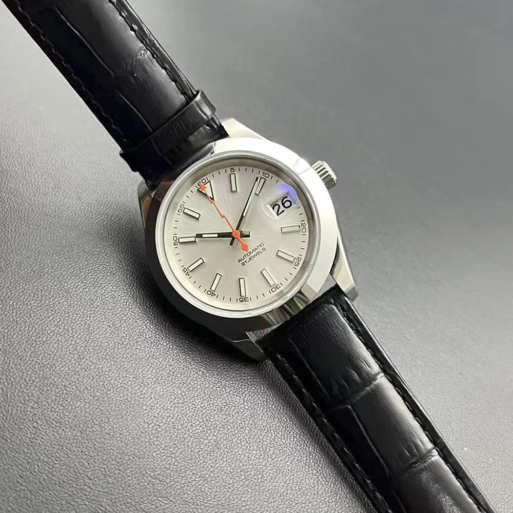 36mm/39mm Luxury Automatic Model - Sapphire glass case - Mechanical wristwatch 10Bar China NH35 2026 model with blue hands style