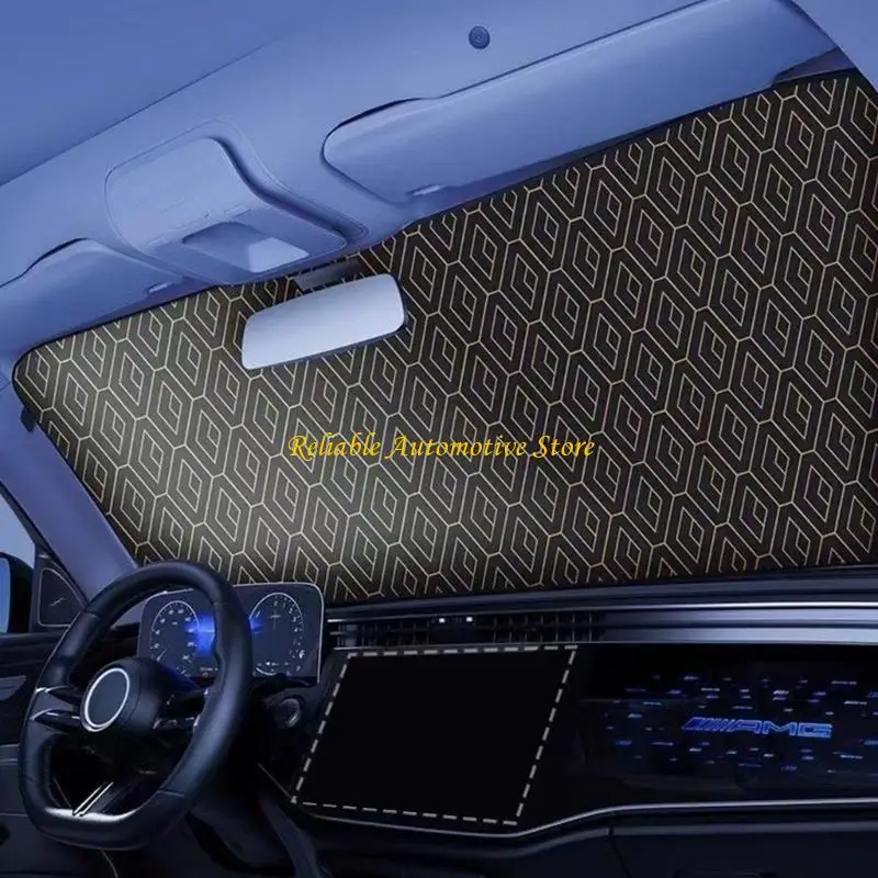 M68B Advanced UV Blocking Car Sun Shielding With Diamonds Design For Full Coverage