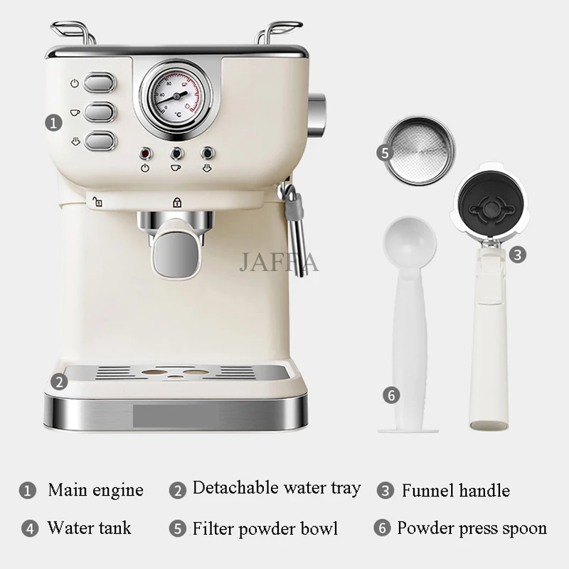 ماكينة اسبريسو 3.5 بار ماكينة اسبريسو وكابتشينو مع وظيفة تسخين سريعة 1-4 أكواب ماكينة صنع القهوة #2