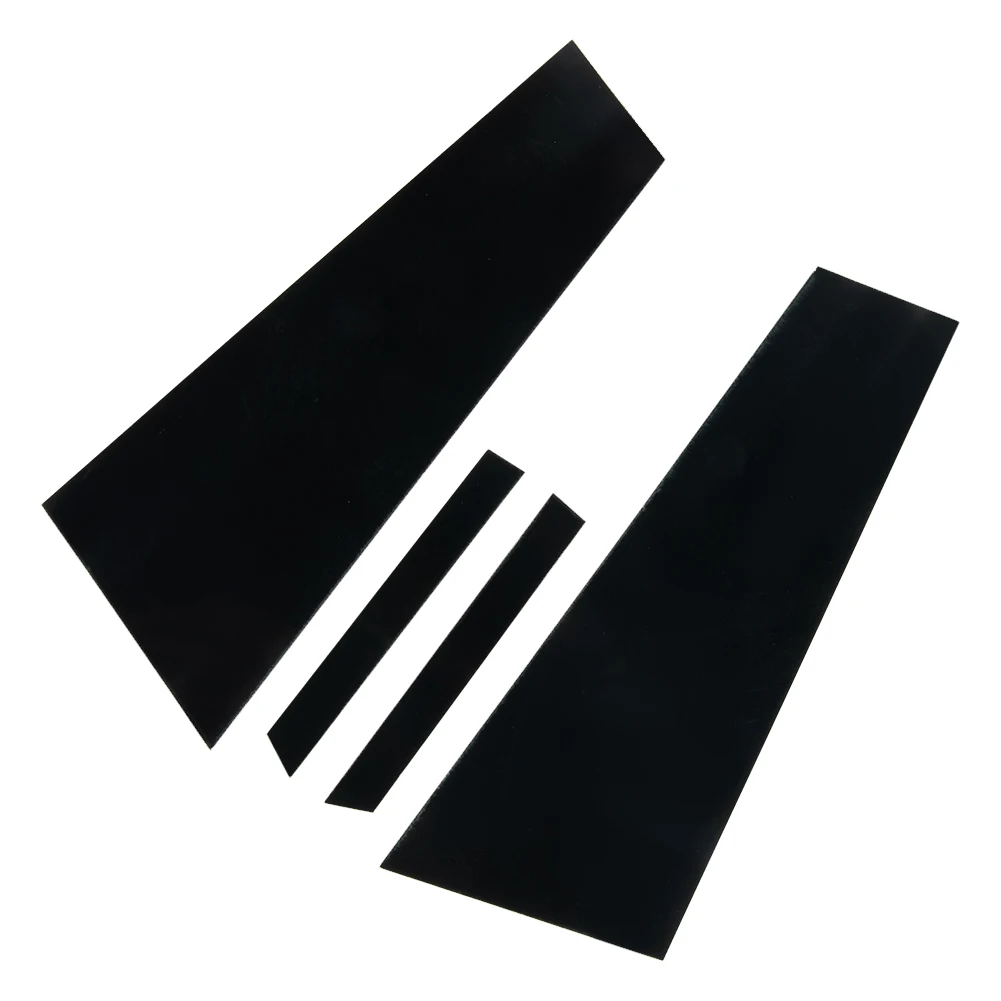 Auto Accessories Car Pillar Window Trim Front Glossy Piano Black Left Right ABS Anti-Collision Rubber Car Wash