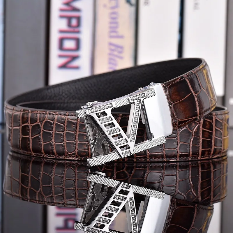 Высококачественный мужской ремень из кожи дермы, роскошный брендовый дизайнерский пояс, костюм, джинсы, официальная одежда, ремни известного бренда с автоматической пряжкой