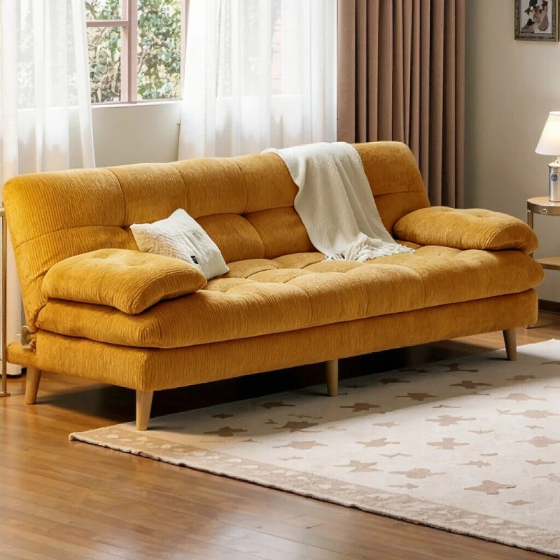 

folding dual-purpose living room sofas soft corduroy modern simple couch comfortable диваны для гостиной living room furniture