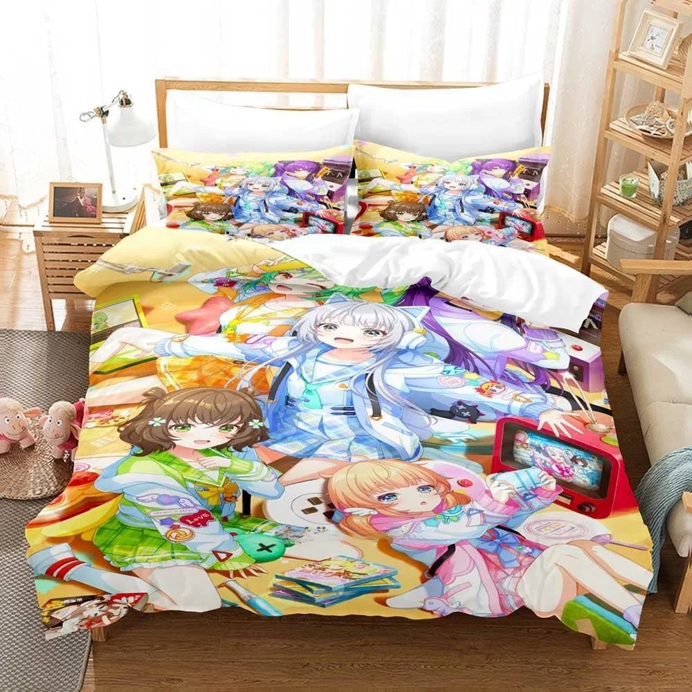 

3D Print Anime Kawaii Girl World Dai Star Bedding Set Single Twin Full Queen King Size Bed Set Adult Kid Bedroom Duvetcover Sets