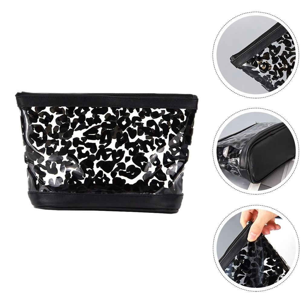 

Leopard Print Waterproof Travel Bag Large Capacity Makeup Storage Pouch Portable Zipper Sundries Organizer Durable