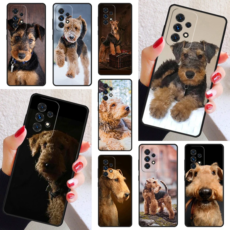 Airedale Terrier Dog Phone Case Cover For Samsung Galaxy A52 A72 A73 A20e A21S A50 A70 A11 A12 A42 A31 A40 A51 A71 A32 A80 A91