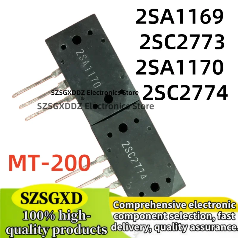 5pcs-5pairs 2SA1169 2SC2773 2SA1170 2SC2774 MT-200 15A 200V Silicon NPN and PNP epitaxial flat transistor