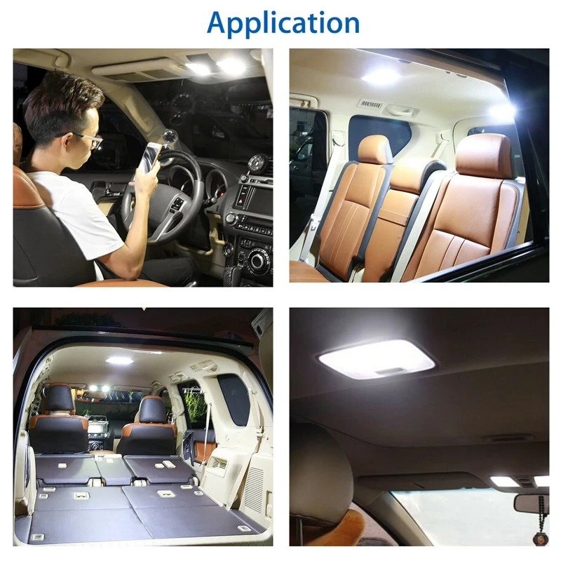 Carro Interior Cúpula Telhado Teto Leitura Luz, Trunk Lâmpada, Veículo Luz, 12V, 36 LED, GT-699, 2Pcs