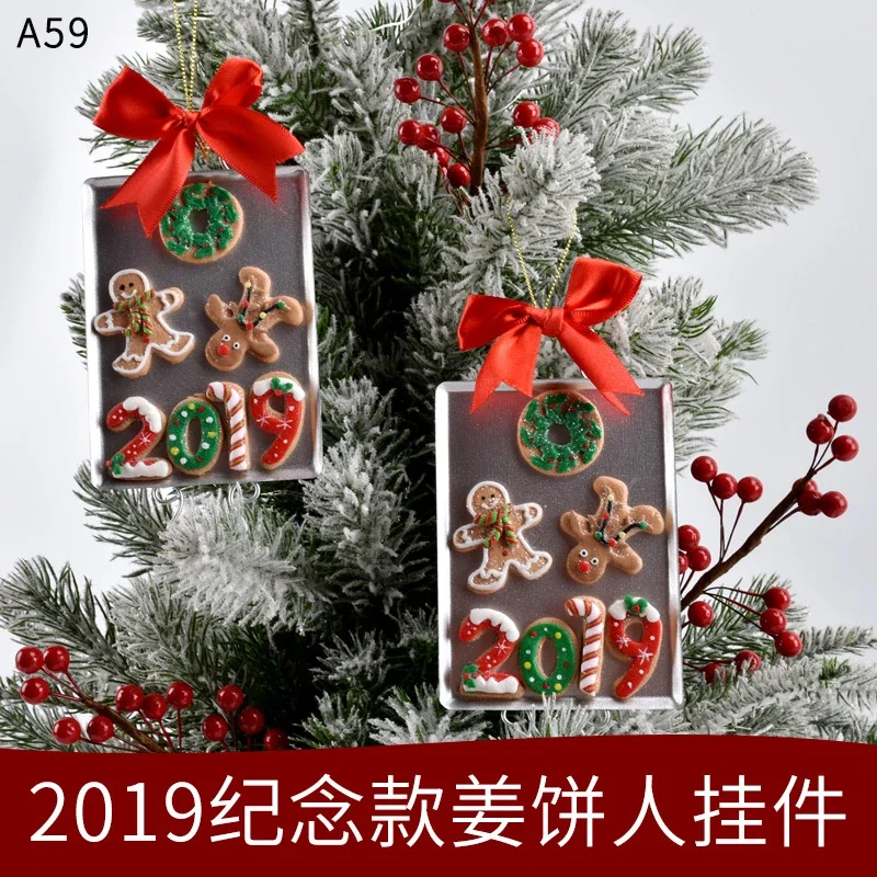 Festive Decorations Christmas Tree Window Dress Up Commemorative Edition Iron Gingerbread Man Ornaments