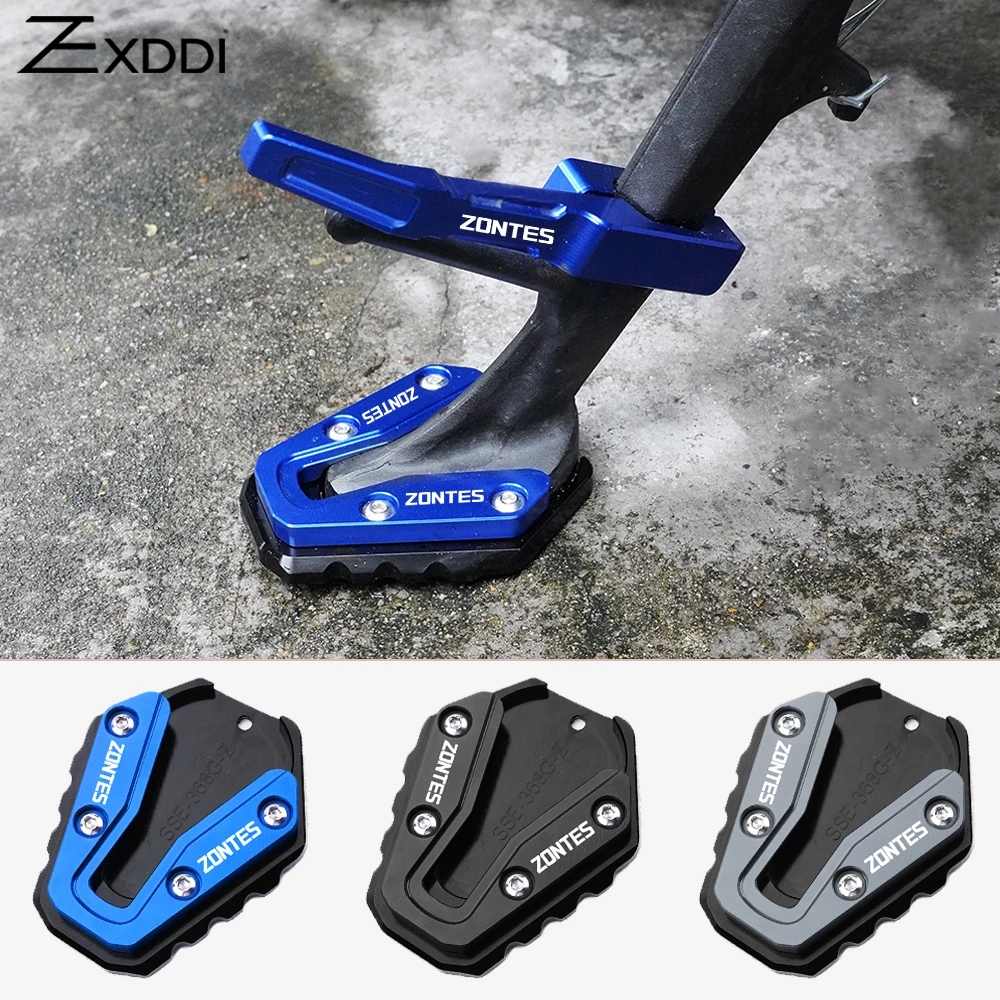 

For ZONTES 368 G 368G 501G 2024 2025 2026 Motorcycle Foot Kickstand Side Stand Enlarged Pad Pedal Auxiliary Blocks Valve Caps