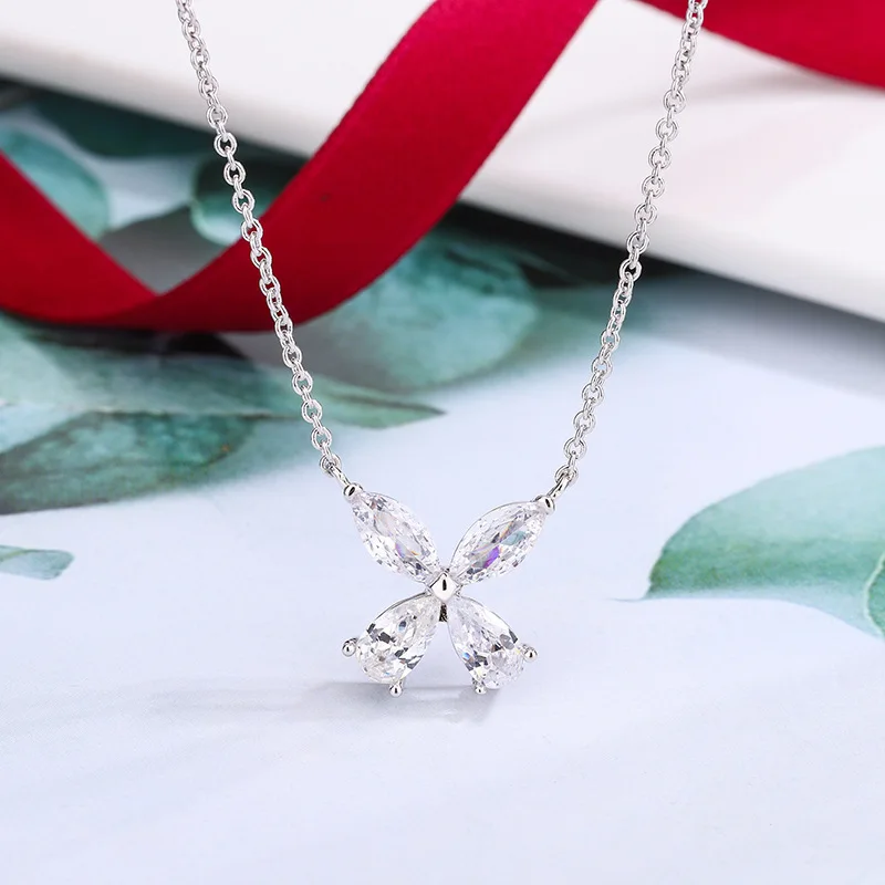 

925 collarbone necklace for women, luxurious and versatile zircon necklace, neck accessories, fashionable jewelry