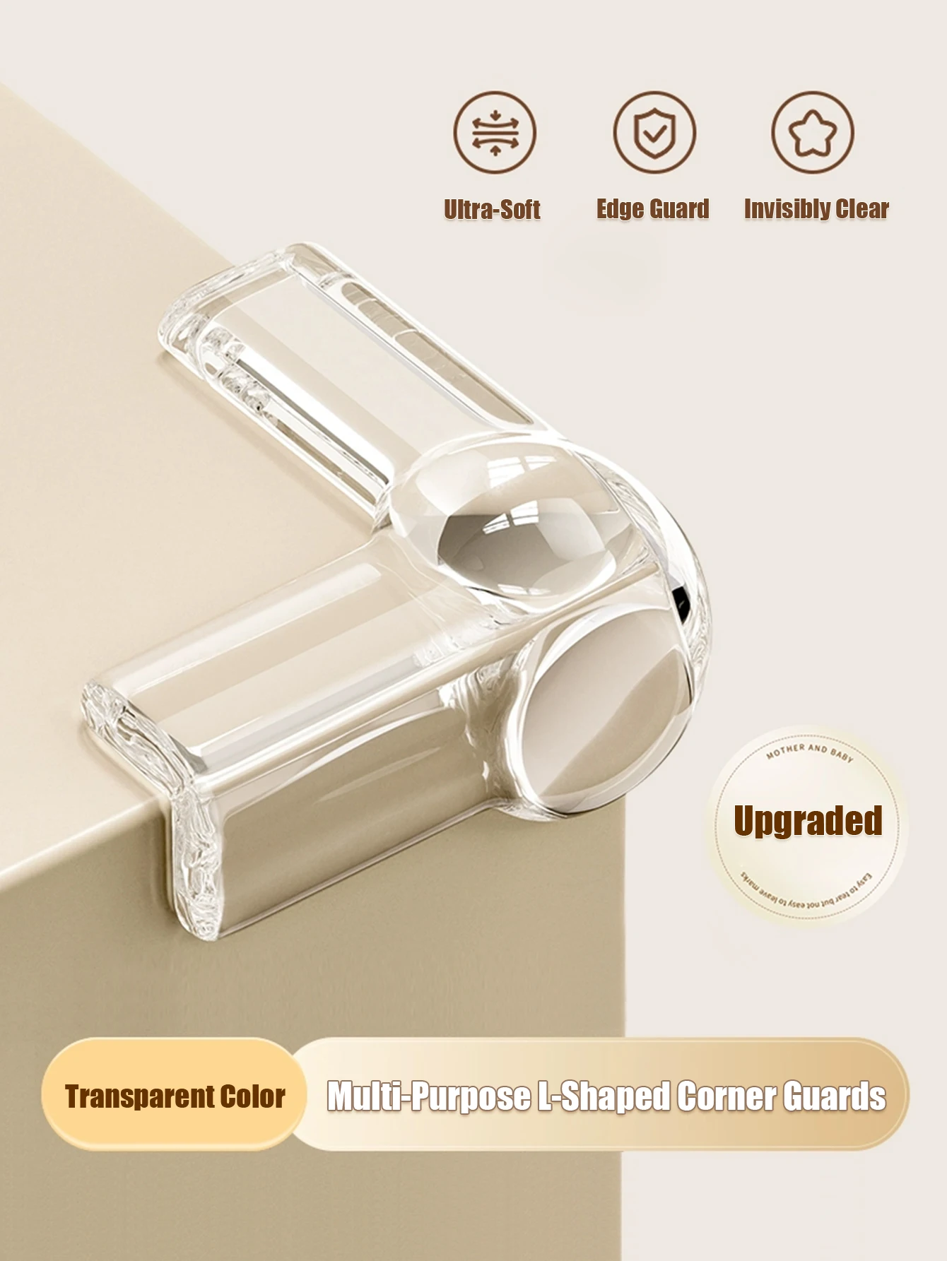 4/12PCS Transparent Furniture Corner Guards Baby Proofing Corner Protectors for Table Thick Soft Edge Bumpers for Kids Safety