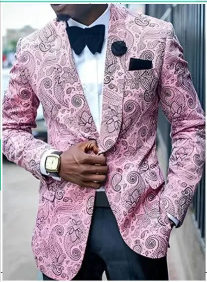 

Spring summer Custom Fashion luxury jacquard weave wedding suits for mens coat groom party formal leisure Blazers only jackets