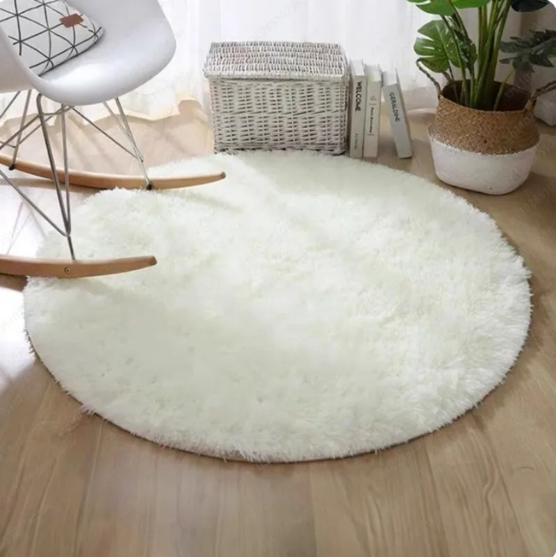 Diameter 80cm round carpet bedroom bedside blanket living room sofa computer swivel chair makeup chair foot pad