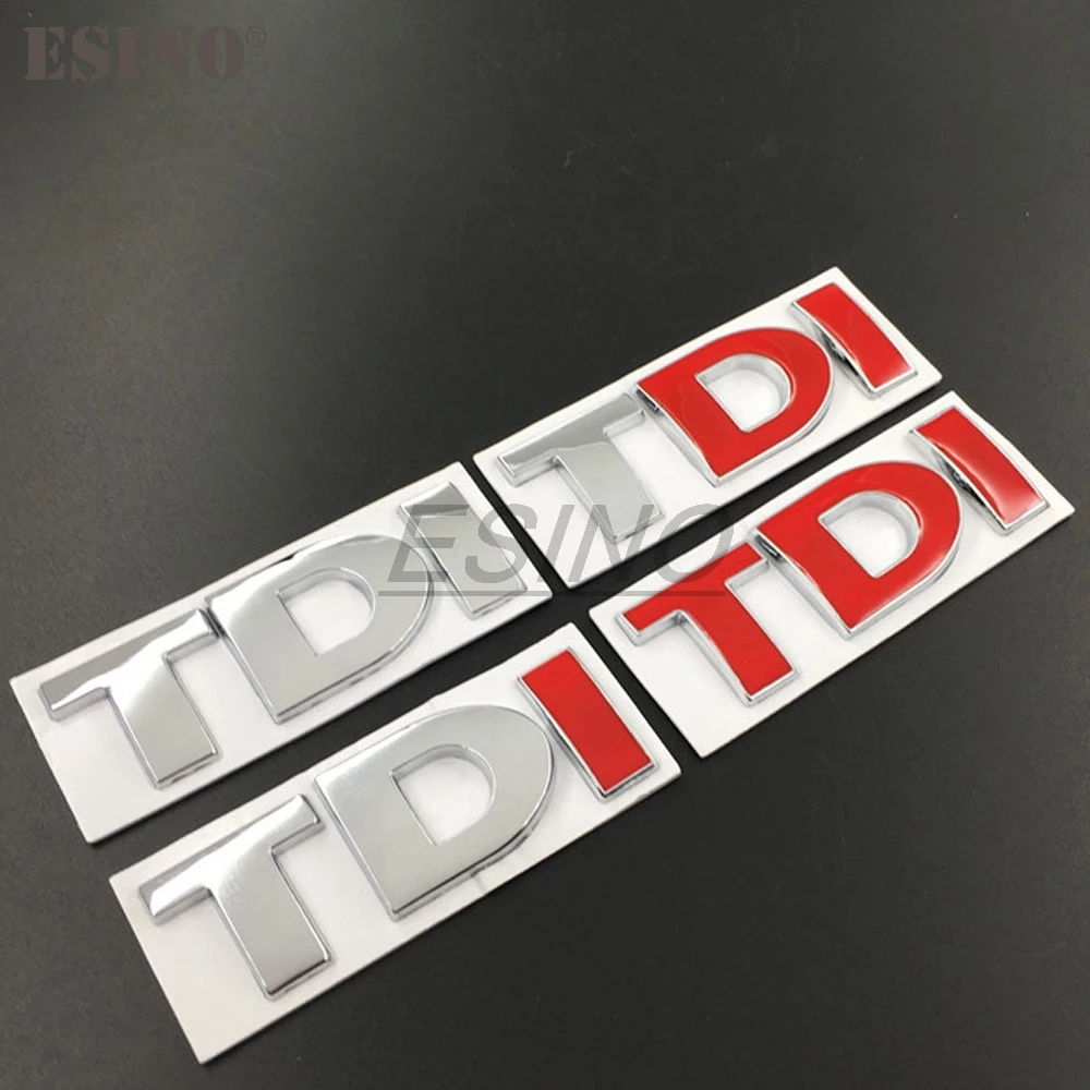 3D TDI Turbo Direct Injection Car Trunk Zinc Alloy Emblem Rear Body Tailgate Accessories Adhesive Styling Badge For Volkawagen