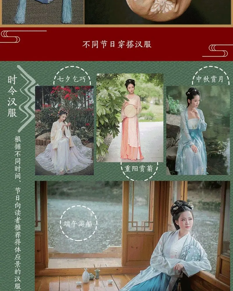 How To Wear HanFu Instruction Book with Structure Size Pattern Clothing Making Diy Books Ancient Chinese Costume Structure Atlas
